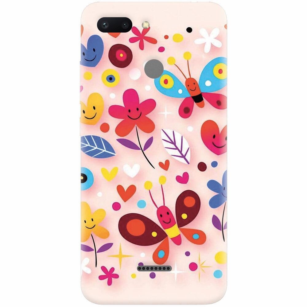 Husa silicon pentru Xiaomi Redmi 6, Butterfly 102