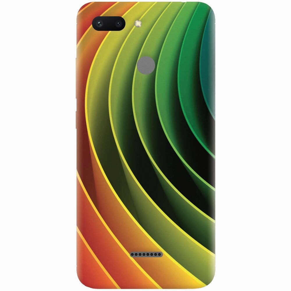 Husa silicon pentru Xiaomi Redmi 6, 3D Multicolor Abstract Lines