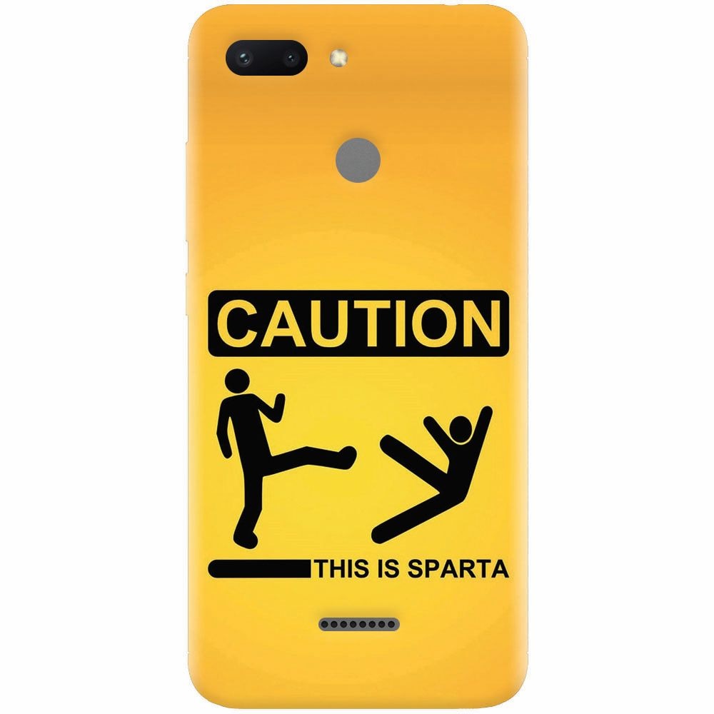 Husa silicon pentru Xiaomi Redmi 6, This Is Sparta Funny Illustration
