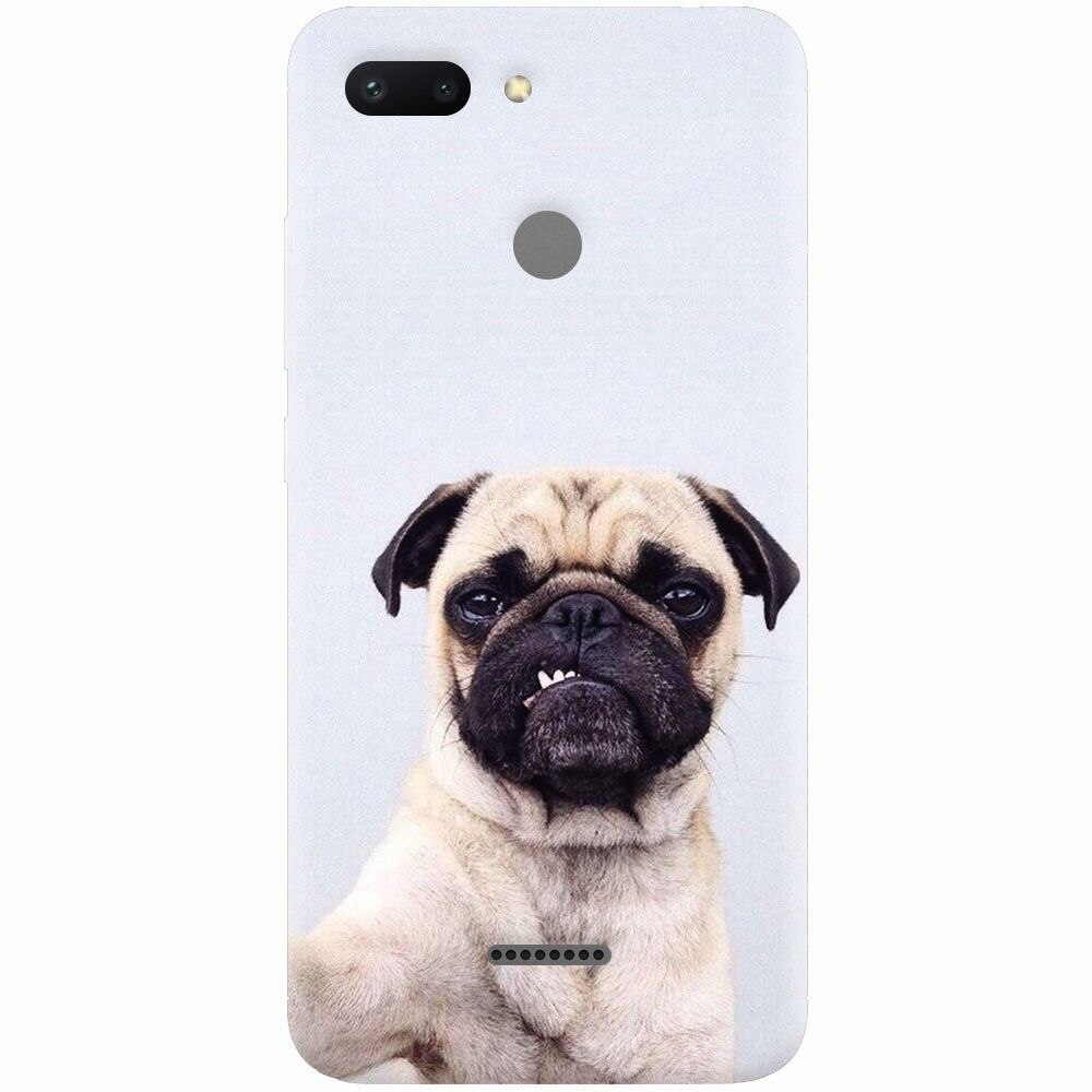 Husa silicon pentru Xiaomi Redmi 6, Simple Pug Selfie
