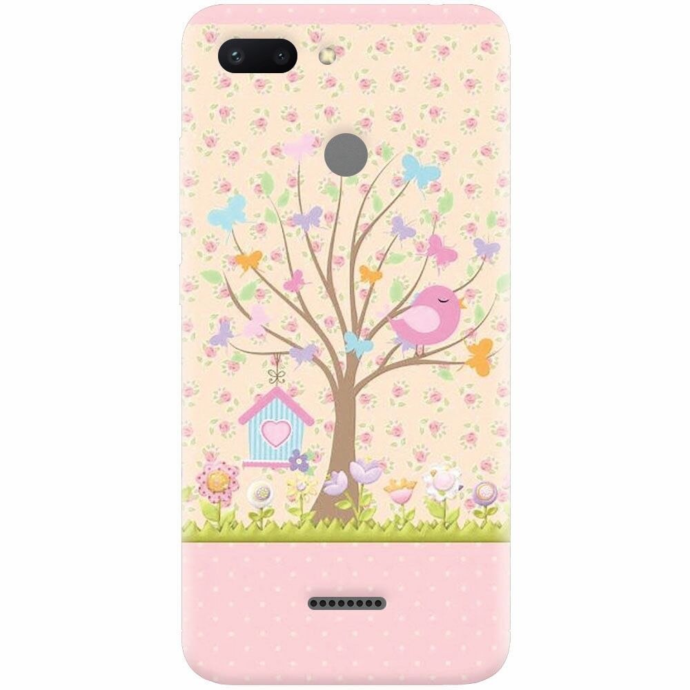 Husa silicon pentru Xiaomi Redmi 6, Cute Birdhouse