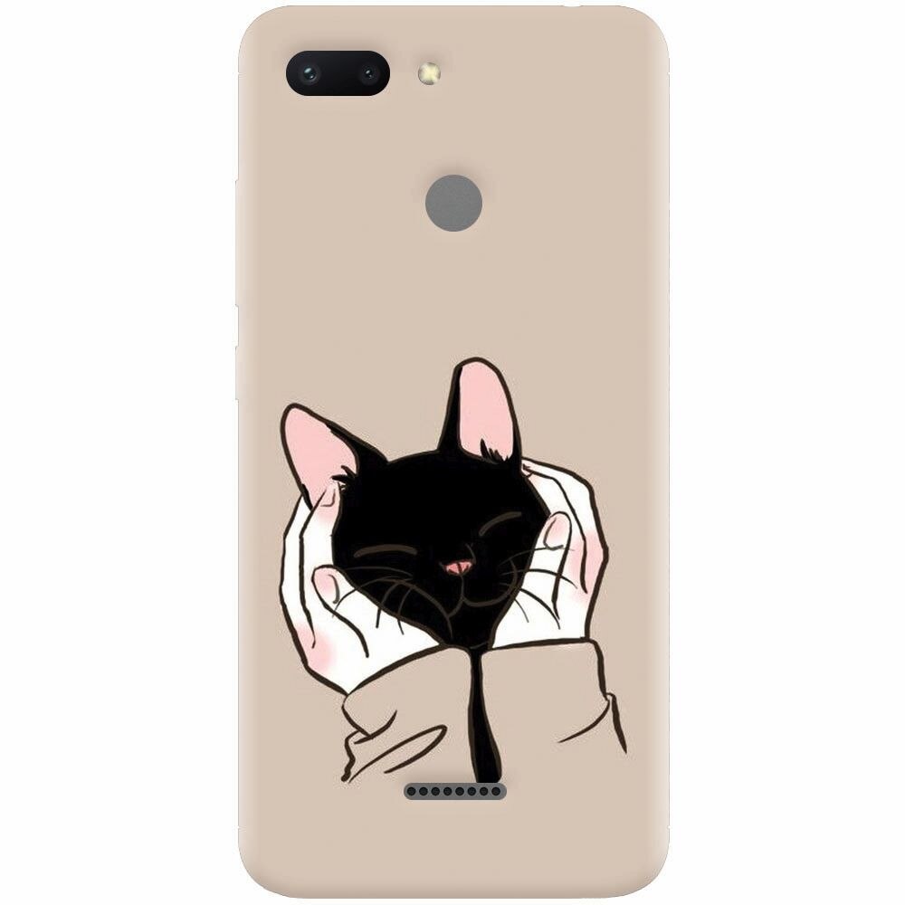 Husa silicon pentru Xiaomi Redmi 6, Th Black Cat In Hands