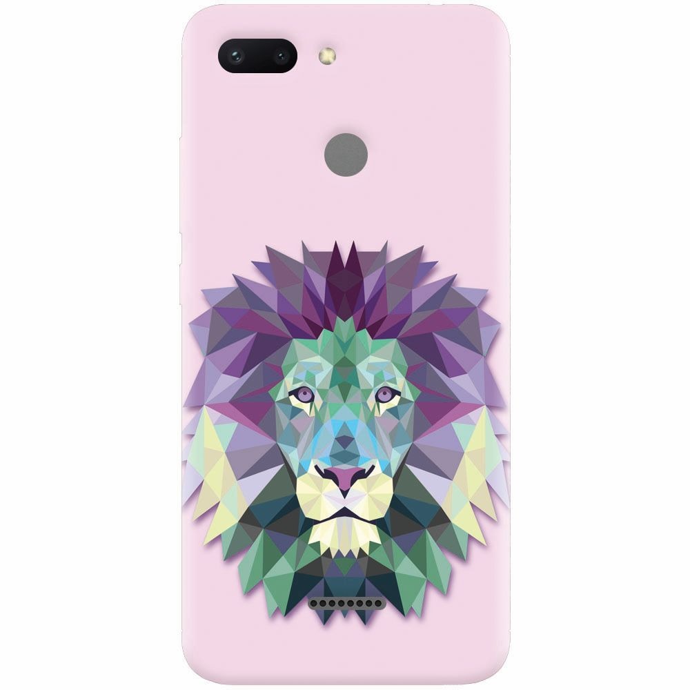 Husa silicon pentru Xiaomi Redmi 6, Polygon Lion