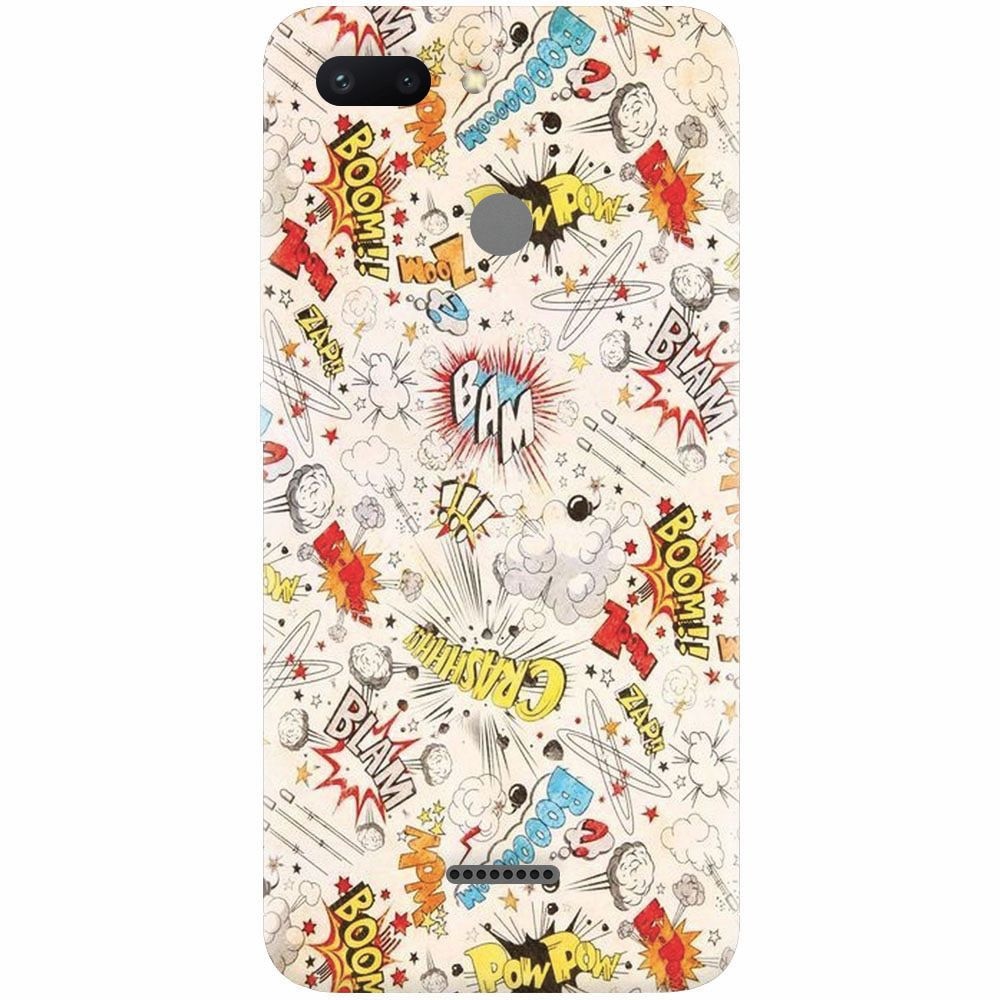 Husa silicon pentru Xiaomi Redmi 6, Vintage Comic