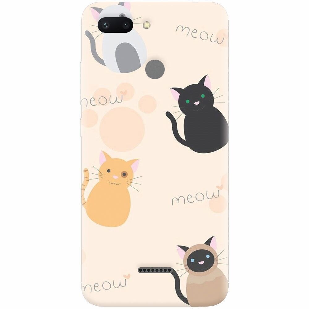 Husa silicon pentru Xiaomi Redmi 6, Meow