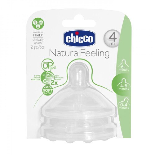 Tetina Chicco Silicon STEP UP, Flux Reglabil 2buc
