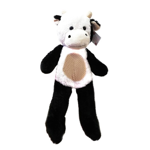 Vacuta de plus, negru cu alb - 95 cm