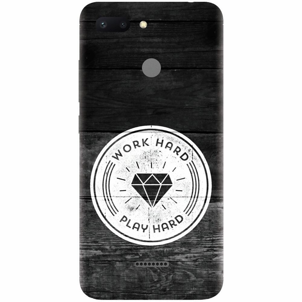 Husa silicon pentru Xiaomi Redmi 6, Work Hard Play Hard