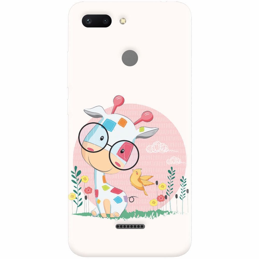 Husa silicon pentru Xiaomi Redmi 6, Baby Giraffe