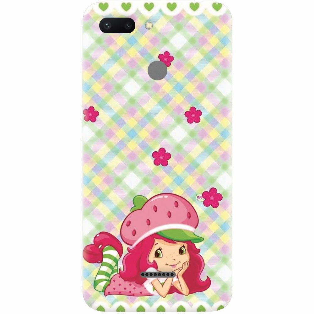 Husa silicon pentru Xiaomi Redmi 6, Strawberry Girl