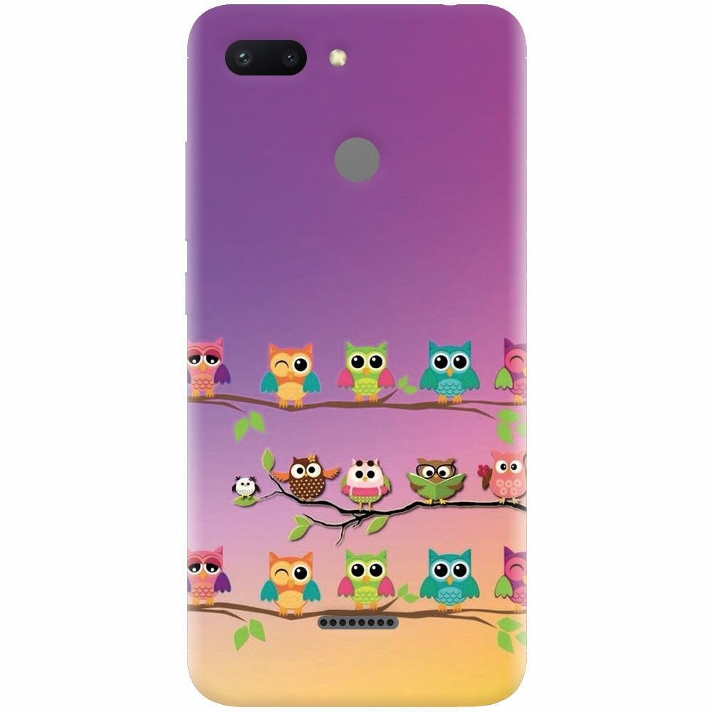 Husa silicon pentru Xiaomi Redmi 6, Owls