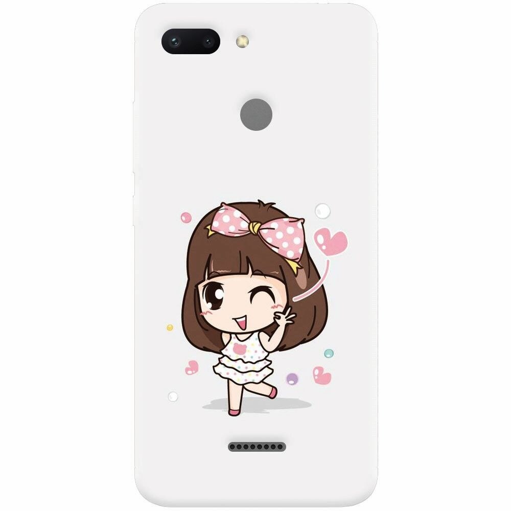 Husa silicon pentru Xiaomi Redmi 6, Happy Girl