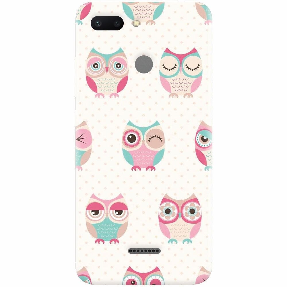Husa silicon pentru Xiaomi Redmi 6, Owl Pattern