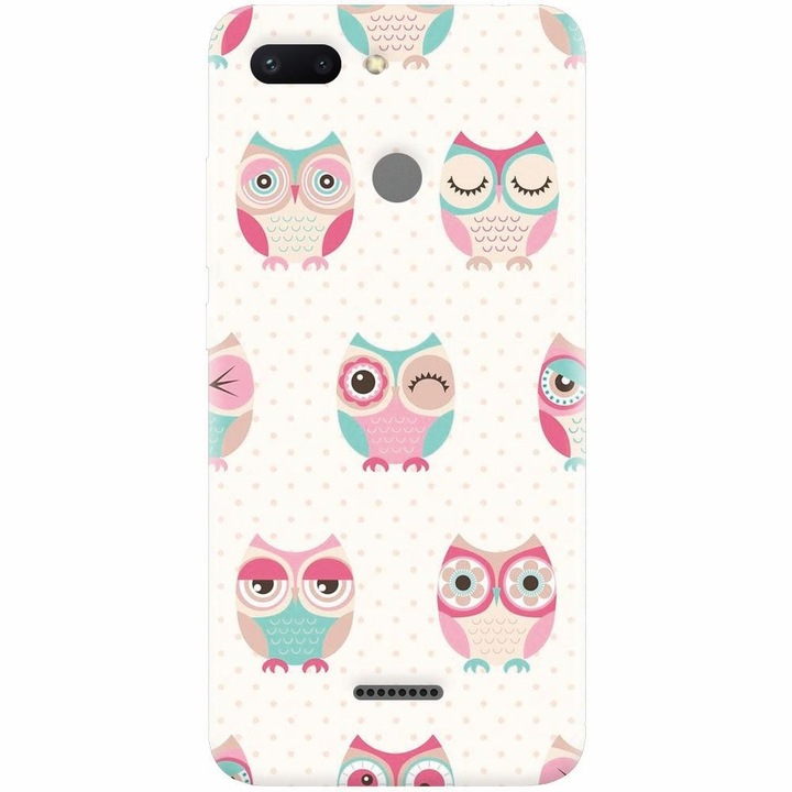 Husa silicon pentru Xiaomi Redmi 6, Owl Pattern