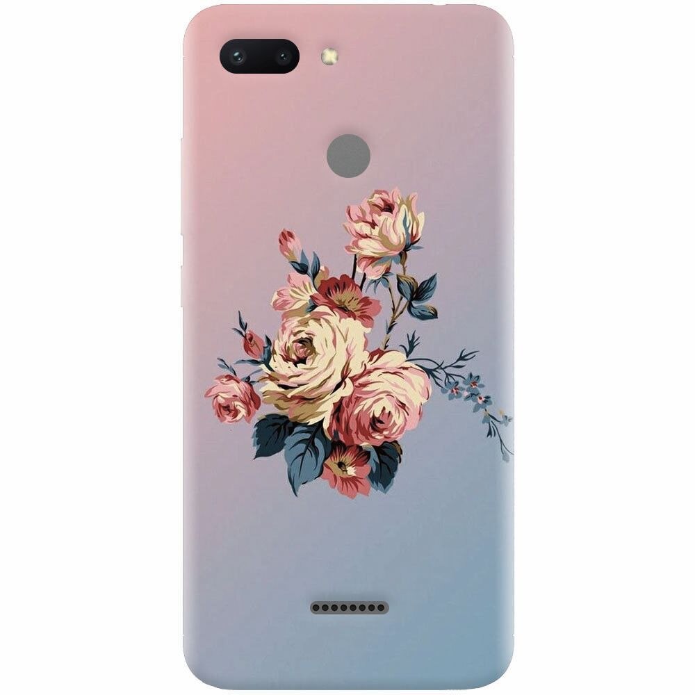 Husa silicon pentru Xiaomi Redmi 6, Roses