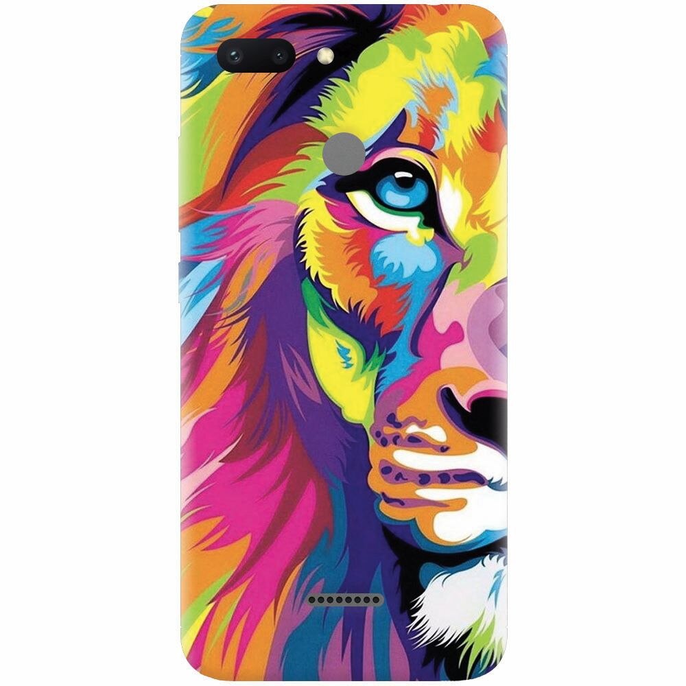 Husa silicon pentru Xiaomi Redmi 6, Colorfull Lion 002