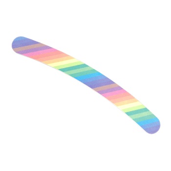 Pila unghii banana, 100/180, 120-3, Rainbow Pila unghii banana, 100/180, 120-3, Rainbow