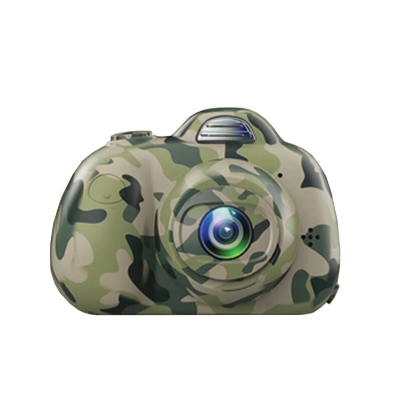 Aparat Foto Compact pentru Copii, Camuflaj, cu functie Selfie, Recunoastere Faciala