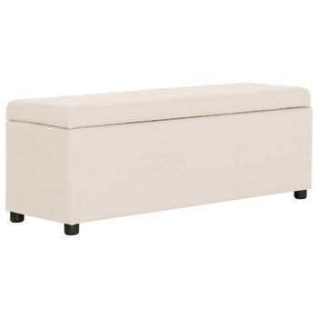Bancheta de depozitare, vidaXL, Tapiterie poliester, 116 x 38 x 43 cm, Crem Bancheta de depozitare, vidaXL, Tapiterie poliester, 116 x 38 x 43 cm, Crem