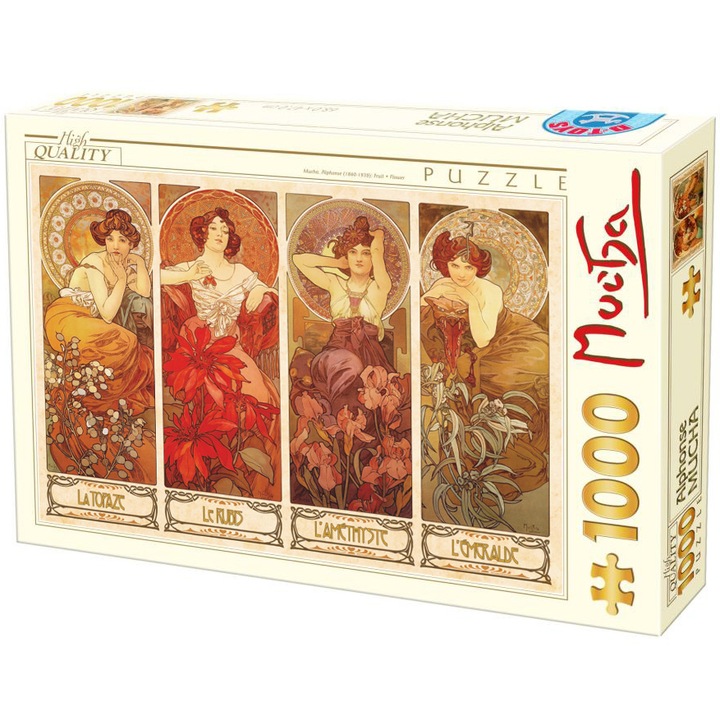 Puzzle D-Toys Alphonse Mucha, 1000 piese