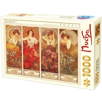 Puzzle D-Toys Alphonse Mucha, 1000 piese Puzzle D-Toys Alphonse Mucha, 1000 piese
