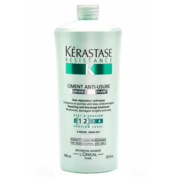Balsam profesional Kerastase Resistance Ciment Anti-Usure pentru par deteriorat, 1000 ml Balsam profesional Kerastase Resistance Ciment Anti-Usure pentru par deteriorat, 1000 ml