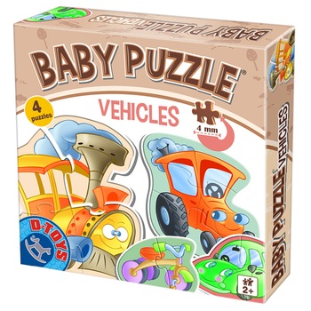 Puzzle D-Toys baby, Vehicule, 11 piese Puzzle D-Toys baby, Vehicule, 11 piese