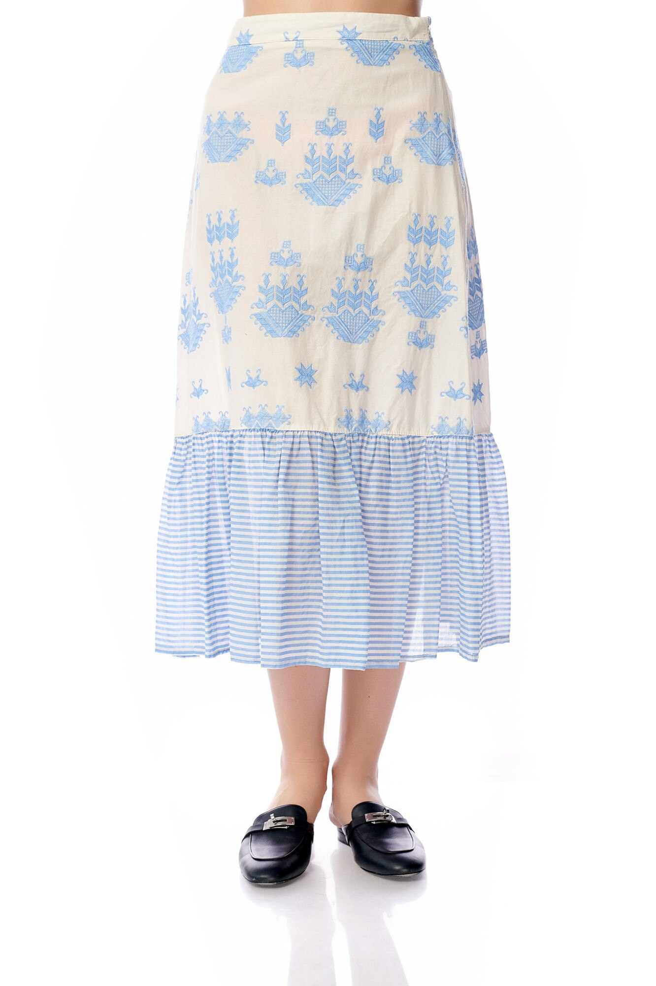 Fusta Erza, alba,bumbac, CuAnna, S-M