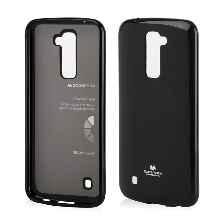 Силиконов гръб Omni Jelly Mercury за LG K10, Черен
