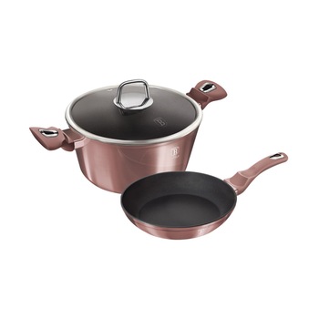 Set de gatit, 3 piese, Berlinger Haus BH-6042, rosegold metal Set de gatit, 3 piese, Berlinger Haus BH-6042, rosegold metal