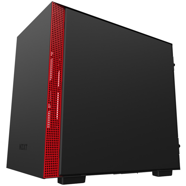 Компютърна кутия NXZT H210, Mini-ITX Tower, Без захранващ блок, ITX, Black/Red