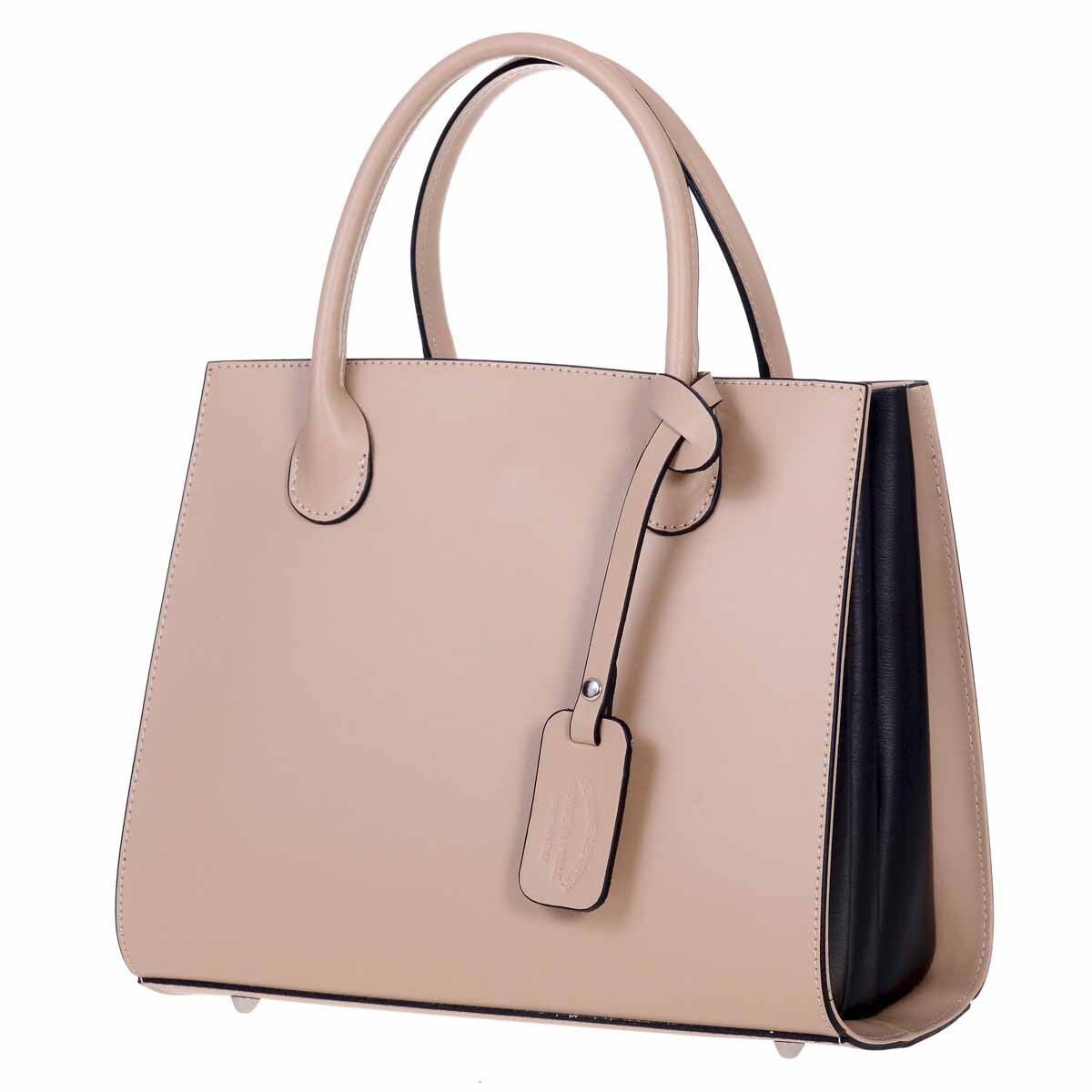 Geanta de Dama din Piele Naturala Crem, Catrinel