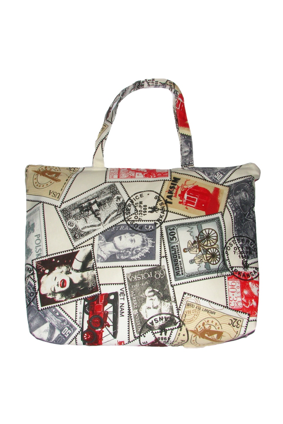 Geanta de plaja Tote Bag imprimeu timbre