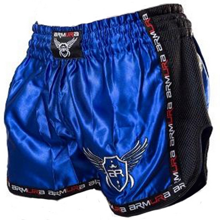 Short ARMURA Muay, Albastru/Negru