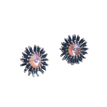 cercei rotunzi rose black in forma de floare handmade cu cristale swarovski love fantasy imagen 12_0_
0