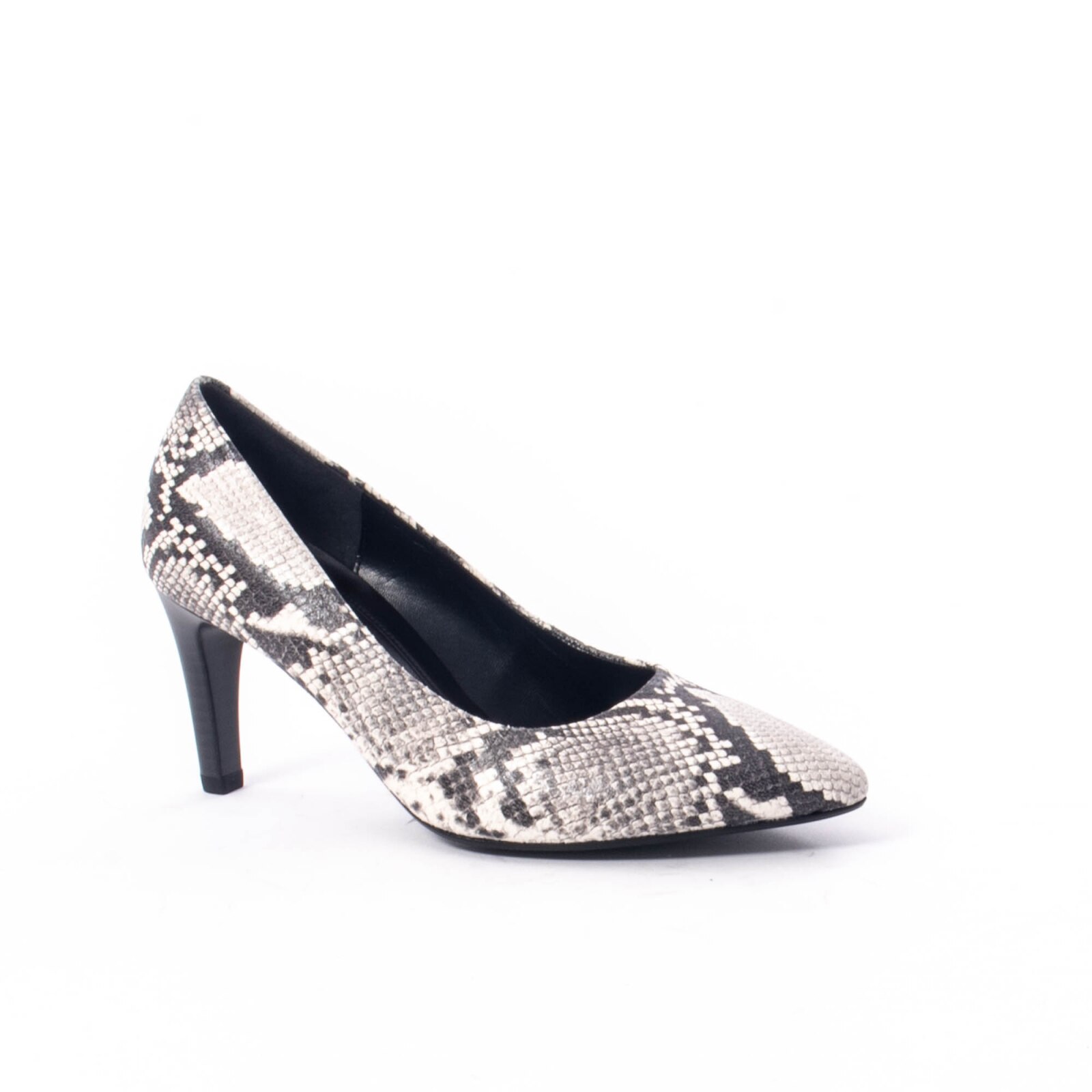 Pantofi eleganti dama piele naturala 3138030, python grau 6657, Multicolor