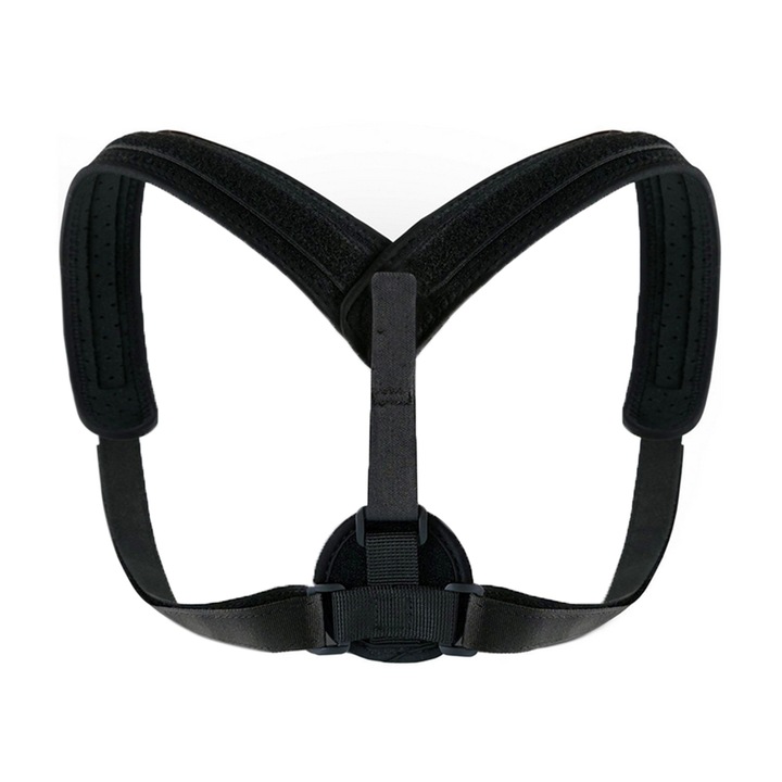 Corector de postura pentru spate, Guesser, material textil, slim, negru