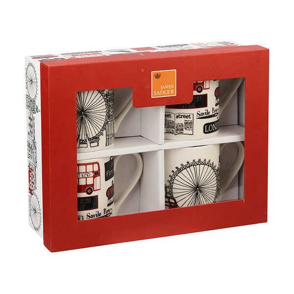 Set 4 cani din portelan James Sadler 