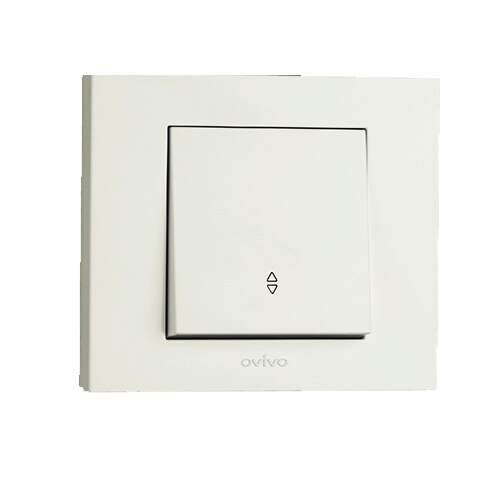 Intrerupator simplu cap-scara OVIVO Grano alb si rama