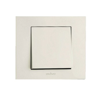 Intrerupator simplu OVIVO Grano alb si rama Intrerupator simplu OVIVO Grano alb si rama
