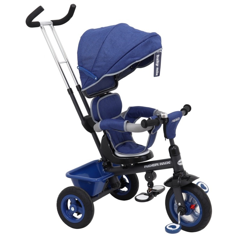 Tricicleta Baby Mix cu scaun reversibil Rider Mix Blue