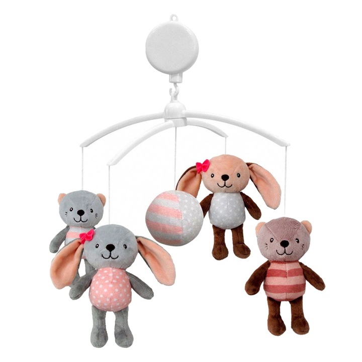 Carusel muzical pentru fete Baby Mix R45510, Multicolor