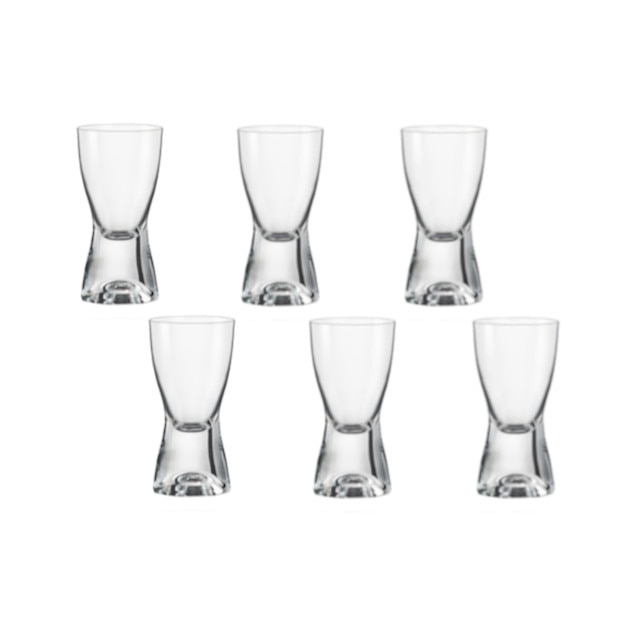 Set 6 pahare BOHEMIA CRISTAL SAMBA pentru lichior 70ml
