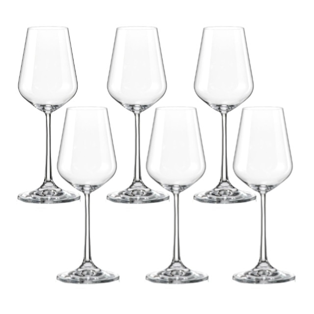 Set 6 pahare BOHEMIA CRISTAL SIESTA cu picior 60ml