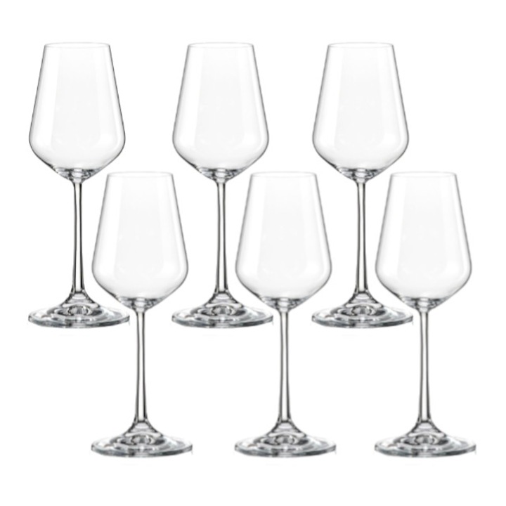 Pahar BOHEMIA CRISTAL SIESTA cu picior set 6 buc 60ml