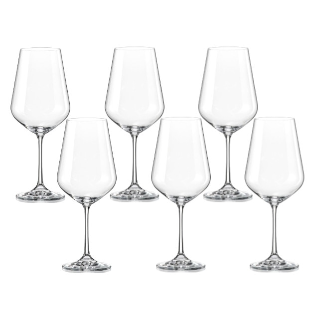 Set 6 pahare BOHEMIA CRISTAL SIESTA pentru vin rosu 500ml