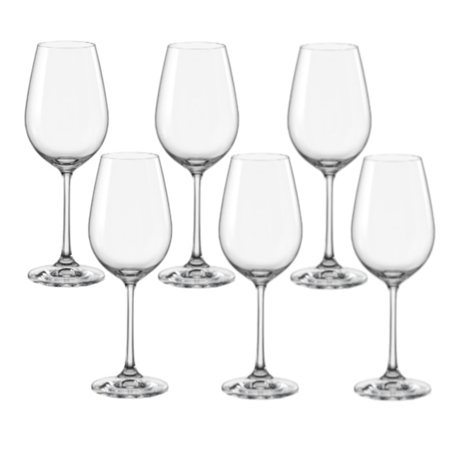 Set 6 pahare BOHEMIA CRISTAL VIOLA pentru vin alba 250ml