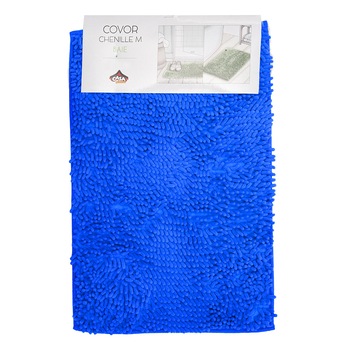 Covor baie Casa Plastor, Chenille, 50x80 cm S (grosime 1.2 cm), Blue Covor baie Casa Plastor, Chenille, 50x80 cm S (grosime 1.2 cm), Blue