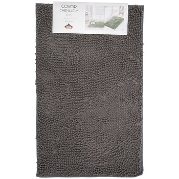 Covor baie Casa Plastor, Chenille, 50x80 cm S (grosime 1.2 cm), Gri, 50x80 Standard Covor baie Casa Plastor, Chenille, 50x80 cm S (grosime 1.2 cm), Gri, 50x80 Standard
