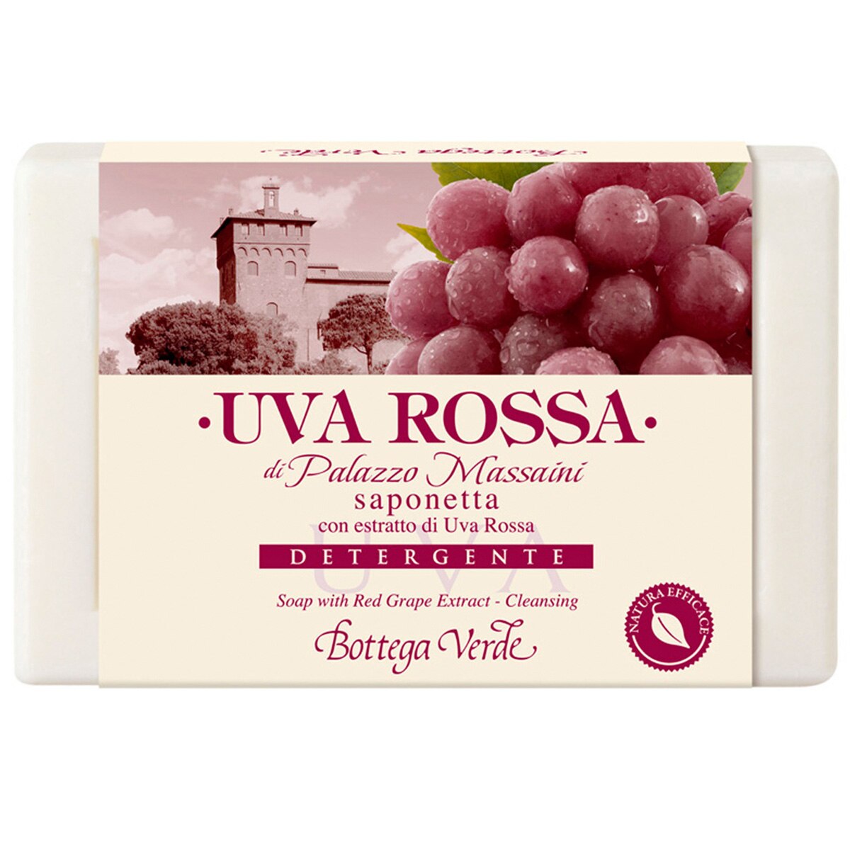 Sapun cu extract de struguri rosii - Uva Rossa, 150 G, Bottega Verde